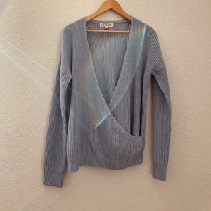 Baby Blue Surplice Sweater